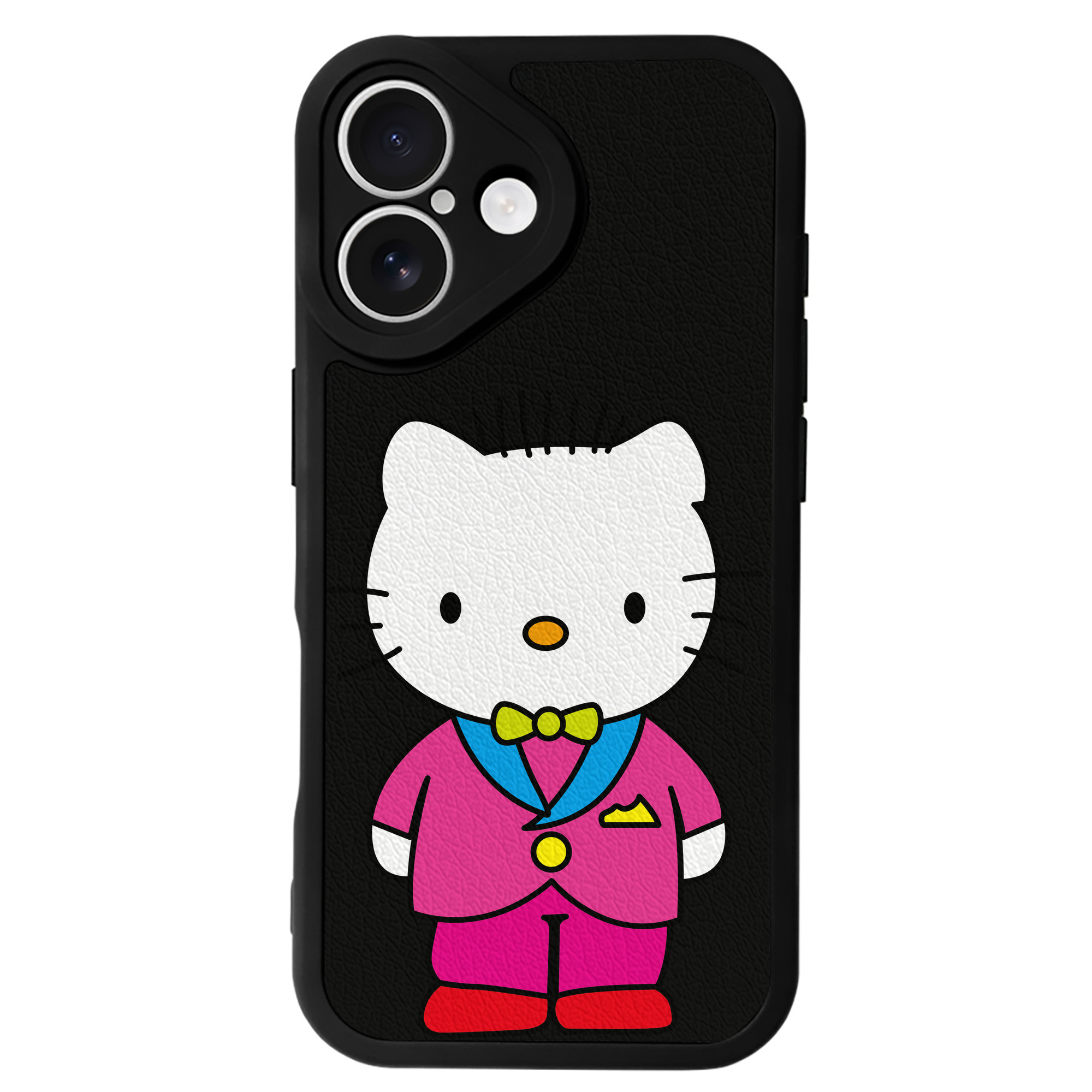 （画像用） Hello Kitty ハローキティ 【iPhone 16シリーズ対応】シリコンスマホケース（レザー調） 材質：シリコン